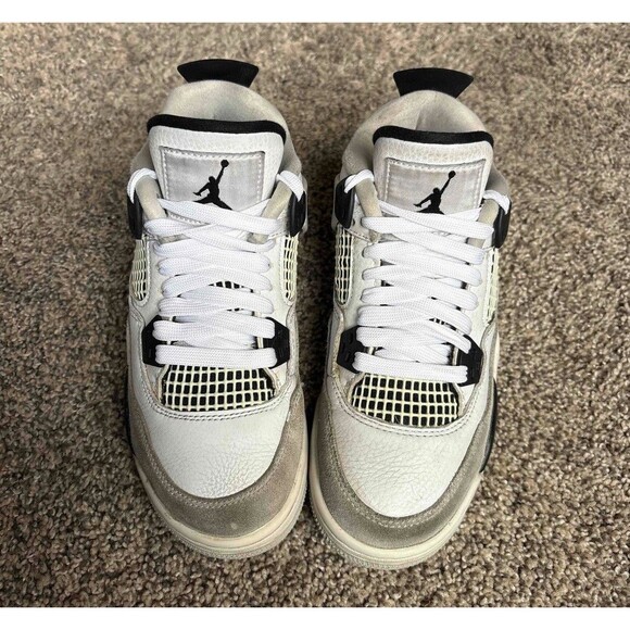 Nike Air Jordan 4 Military Black Size 4 Youth (Size 5.5 Women's) - Picture 3 of 8